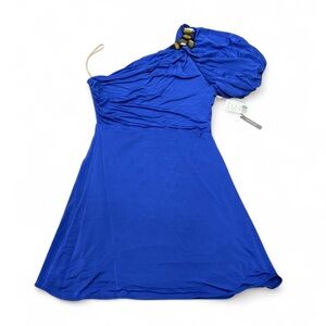 Forever 21 - BRAND NEW - One-Shoulder Royal Blue Dress with fun shoulder accent